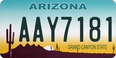 AZ license plate AAY7181