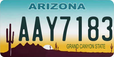 AZ license plate AAY7183