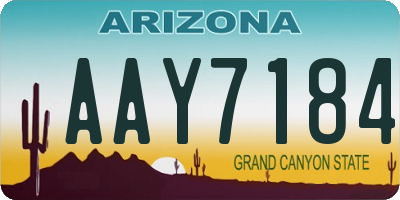 AZ license plate AAY7184