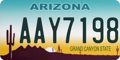 AZ license plate AAY7198