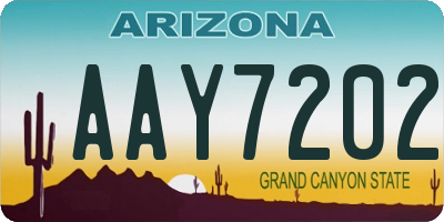 AZ license plate AAY7202