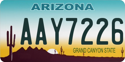 AZ license plate AAY7226