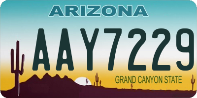 AZ license plate AAY7229