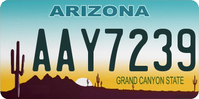 AZ license plate AAY7239