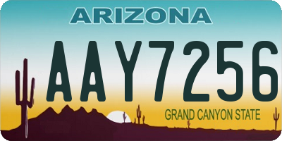 AZ license plate AAY7256