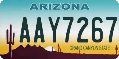 AZ license plate AAY7267