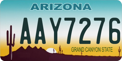 AZ license plate AAY7276