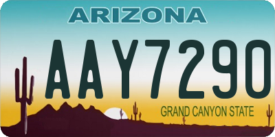 AZ license plate AAY7290