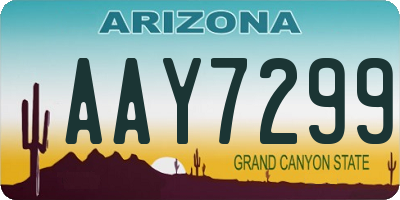 AZ license plate AAY7299