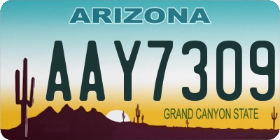 AZ license plate AAY7309
