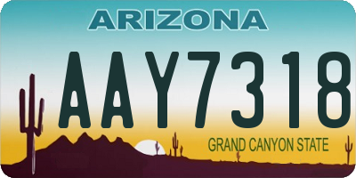 AZ license plate AAY7318