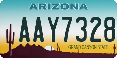 AZ license plate AAY7328