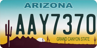 AZ license plate AAY7370