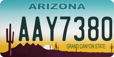 AZ license plate AAY7380