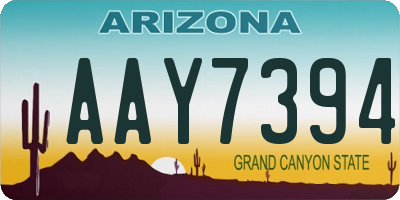 AZ license plate AAY7394