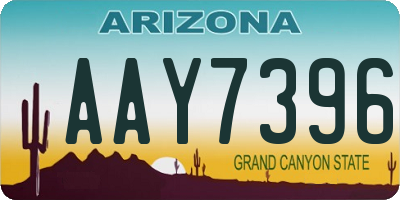 AZ license plate AAY7396