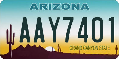 AZ license plate AAY7401