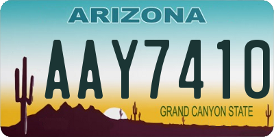 AZ license plate AAY7410
