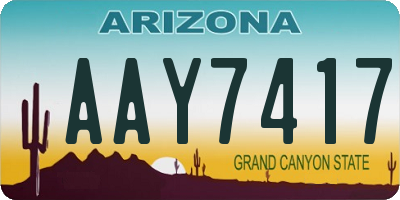 AZ license plate AAY7417