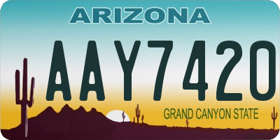 AZ license plate AAY7420