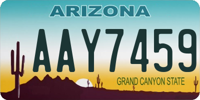 AZ license plate AAY7459