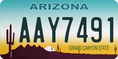 AZ license plate AAY7491