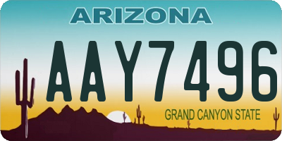 AZ license plate AAY7496