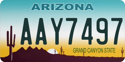AZ license plate AAY7497