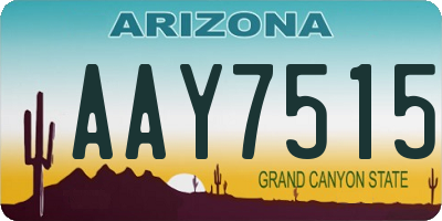 AZ license plate AAY7515