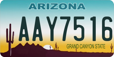 AZ license plate AAY7516