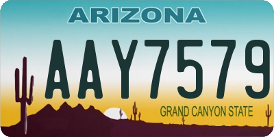 AZ license plate AAY7579