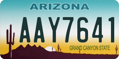 AZ license plate AAY7641