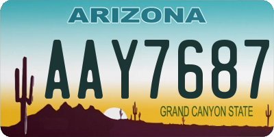 AZ license plate AAY7687
