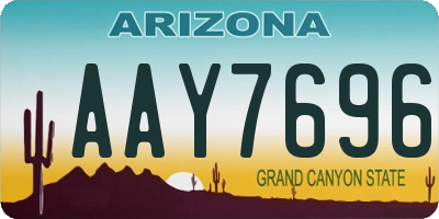 AZ license plate AAY7696