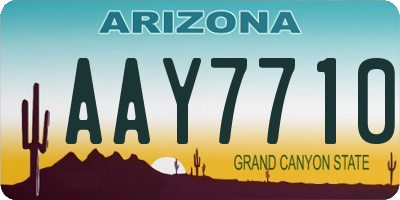 AZ license plate AAY7710
