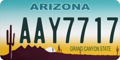 AZ license plate AAY7717