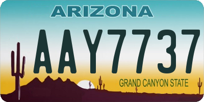 AZ license plate AAY7737