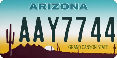 AZ license plate AAY7744