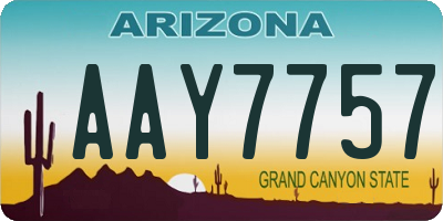 AZ license plate AAY7757