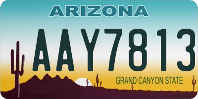 AZ license plate AAY7813