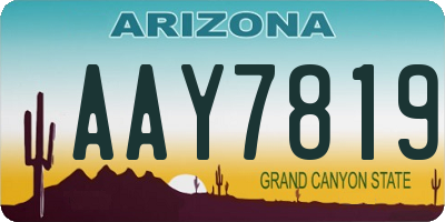 AZ license plate AAY7819