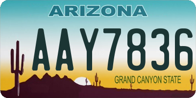 AZ license plate AAY7836