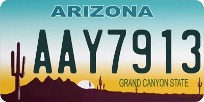 AZ license plate AAY7913