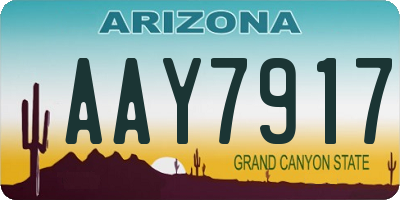AZ license plate AAY7917