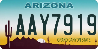 AZ license plate AAY7919