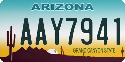 AZ license plate AAY7941