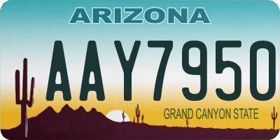 AZ license plate AAY7950