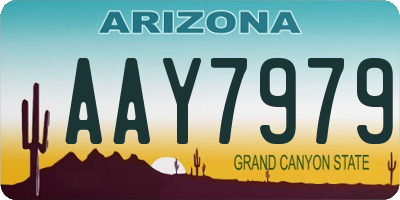AZ license plate AAY7979