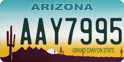 AZ license plate AAY7995