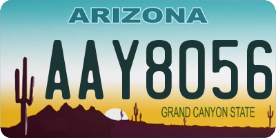 AZ license plate AAY8056